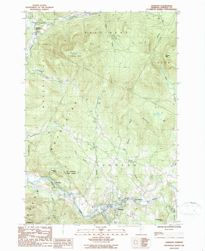 United States Geological Survey Johnson, VT (1986, 24000-Scale) digital map