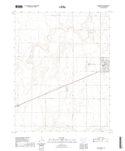United States Geological Survey Johnson West, KS (2022, 24000-Scale) digital map