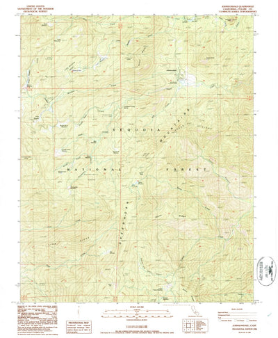 United States Geological Survey Johnsondale, CA (1986, 24000-Scale) digital map