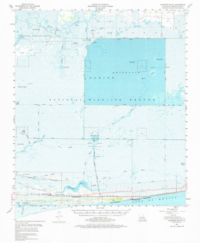 United States Geological Survey Johnsons Bayou, LA (1955, 62500-Scale) digital map
