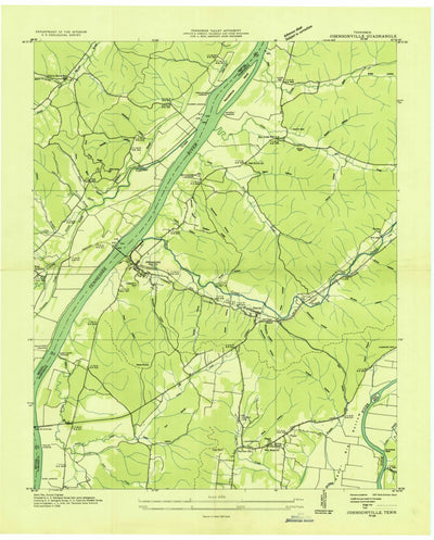 United States Geological Survey Johnsonville, TN (1936, 24000-Scale) digital map