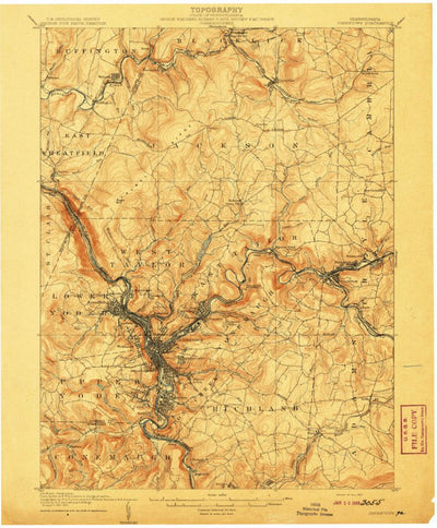 United States Geological Survey Johnstown, PA (1907, 62500-Scale) digital map