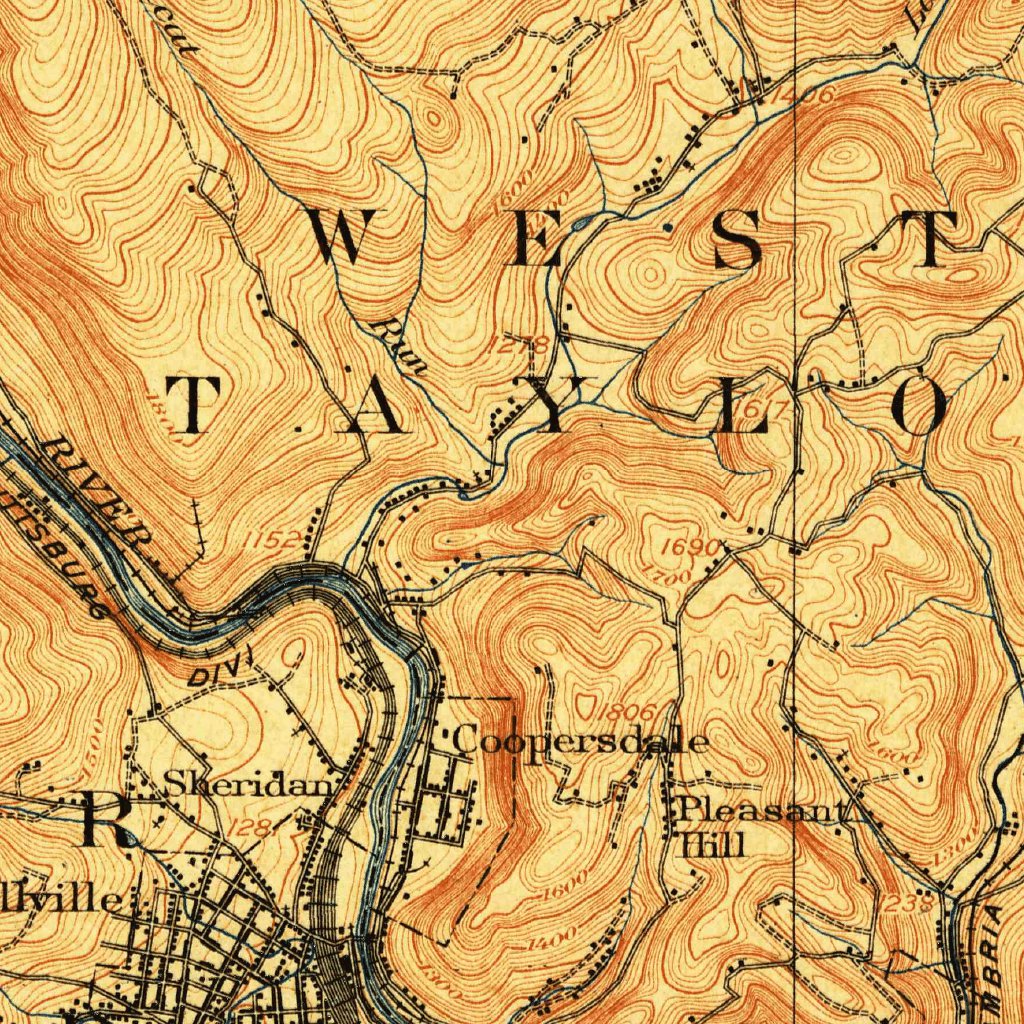 Johnstown, PA (1907, 62500-Scale) Map by United States Geological ...