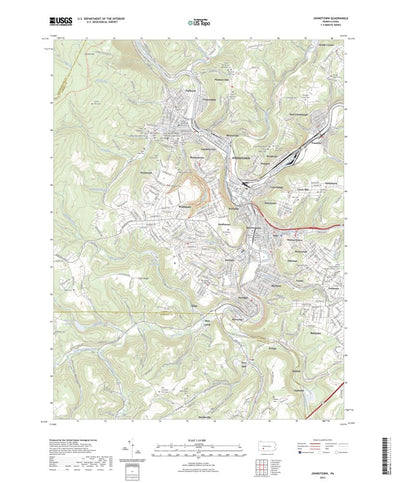 United States Geological Survey Johnstown, PA (2023, 24000-Scale) digital map