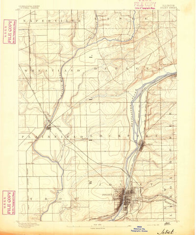 United States Geological Survey Joliet, IL (1892, 62500-Scale) digital map