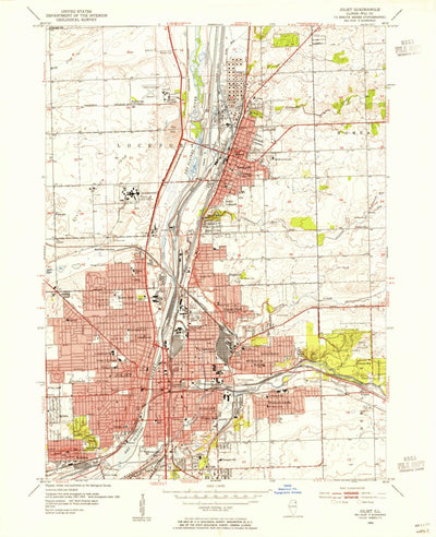 United States Geological Survey Joliet, IL (1954, 24000-Scale) digital map