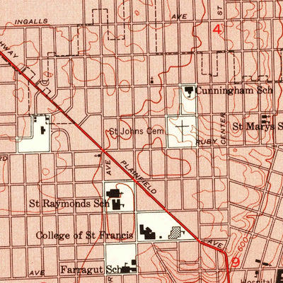 United States Geological Survey Joliet, IL (1954, 24000-Scale) digital map