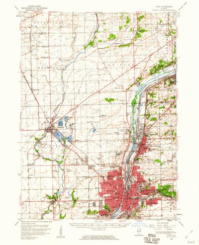 United States Geological Survey Joliet, IL (1954, 62500-Scale) digital map