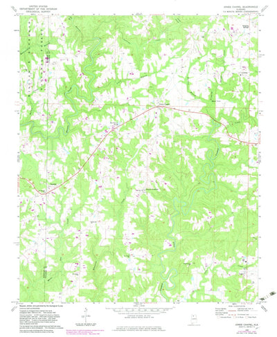 United States Geological Survey Jones Chapel, AL (1969, 24000-Scale) digital map