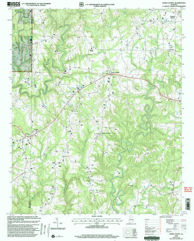 United States Geological Survey Jones Chapel, AL (2000, 24000-Scale) digital map