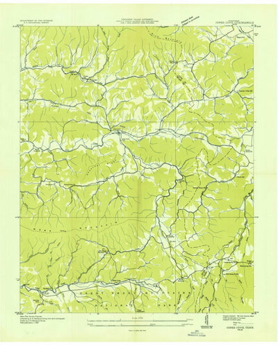 United States Geological Survey Jones Cove, TN (1935, 24000-Scale) digital map