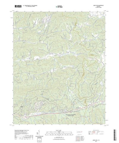 United States Geological Survey Jones Cove, TN (2022, 24000-Scale) digital map
