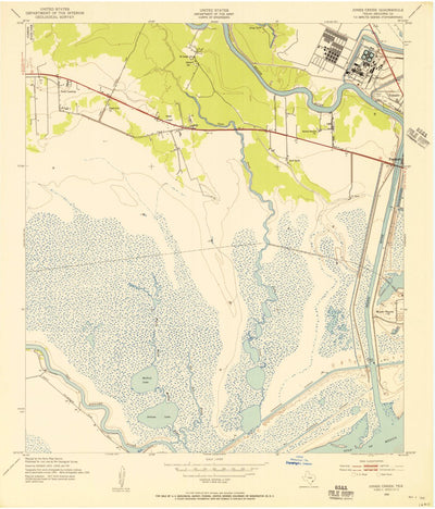 United States Geological Survey Jones Creek, TX (1943, 24000-Scale) digital map