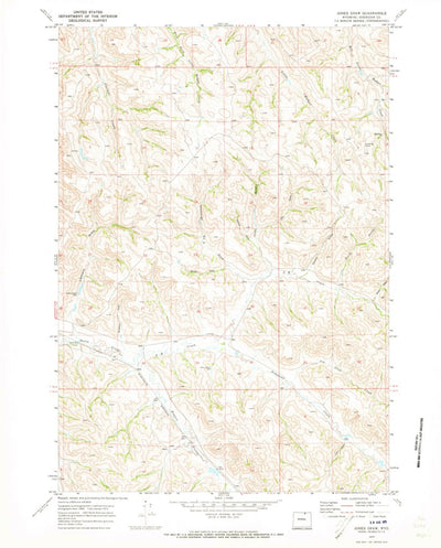 United States Geological Survey Jones Draw, WY (1970, 24000-Scale) digital map