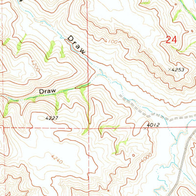 United States Geological Survey Jones Draw, WY (1970, 24000-Scale) digital map