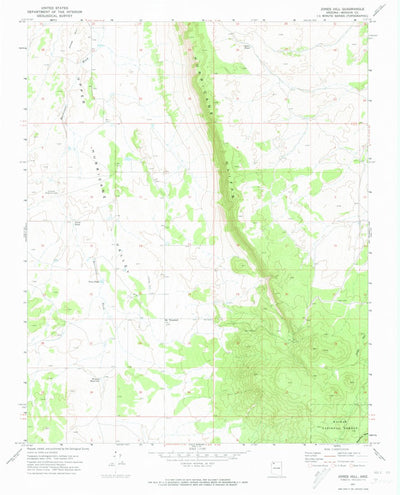 United States Geological Survey Jones Hill, AZ (1971, 24000-Scale) digital map