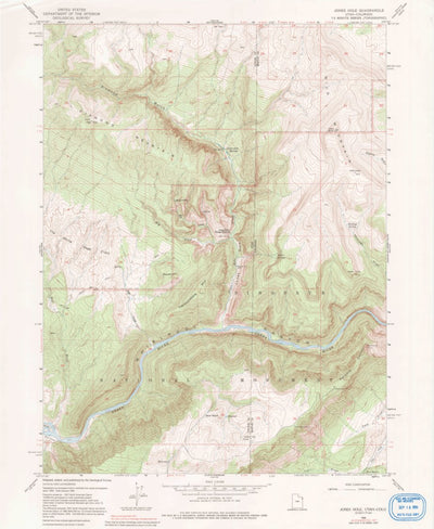 United States Geological Survey Jones Hole, UT-CO (1955, 24000-Scale) digital map