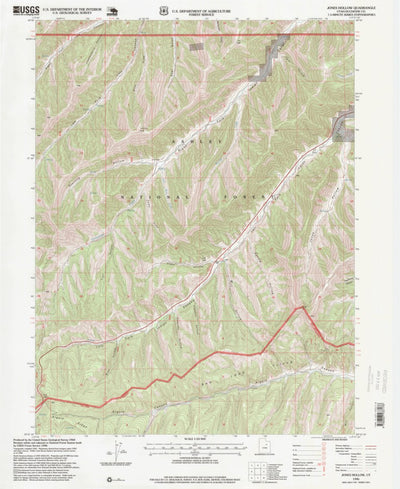 United States Geological Survey Jones Hollow, UT (1996, 24000-Scale) digital map