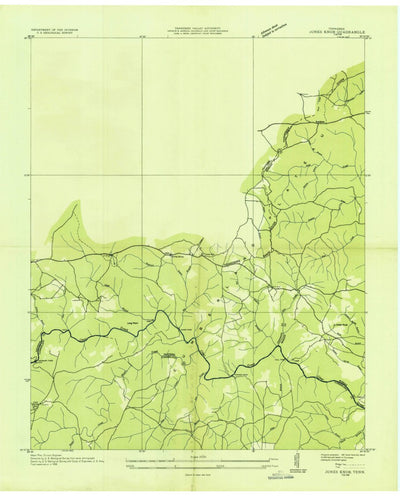 United States Geological Survey Jones Knob, TN (1936, 24000-Scale) digital map