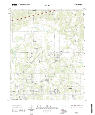 United States Geological Survey Jones, OK (2022, 24000-Scale) digital map