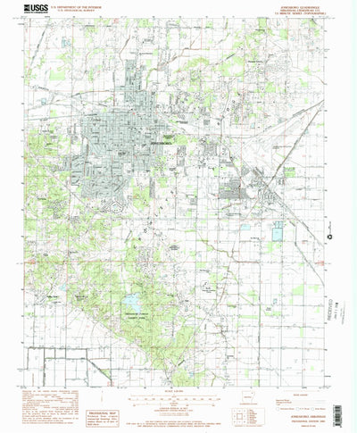 United States Geological Survey Jonesboro, AR (1983, 24000-Scale) digital map