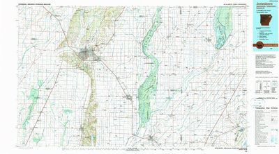 United States Geological Survey Jonesboro, AR-TN-MO (1986, 100000-Scale) digital map