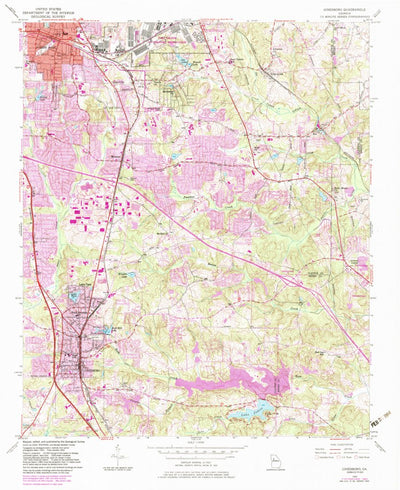 United States Geological Survey Jonesboro, GA (1954, 24000-Scale) digital map