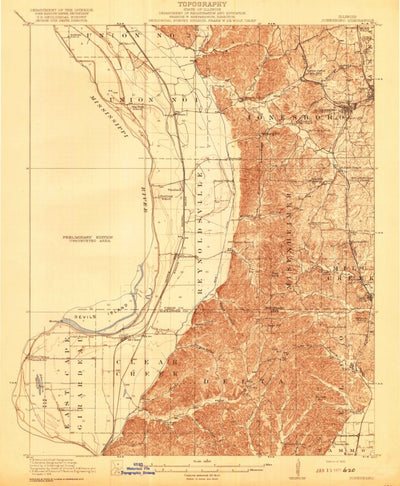 United States Geological Survey Jonesboro, IL-MO (1920, 62500-Scale) digital map