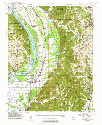 United States Geological Survey Jonesboro, IL-MO (1947, 62500-Scale) digital map