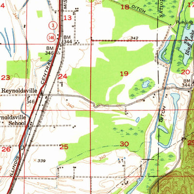 United States Geological Survey Jonesboro, IL-MO (1947, 62500-Scale) digital map