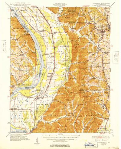 United States Geological Survey Jonesboro, IL-MO (1949, 62500-Scale) digital map
