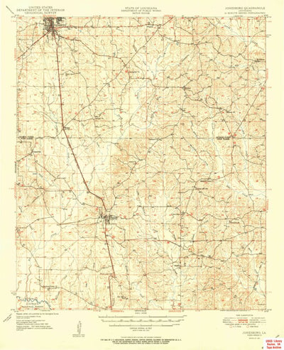 United States Geological Survey Jonesboro, LA (1950, 62500-Scale) digital map