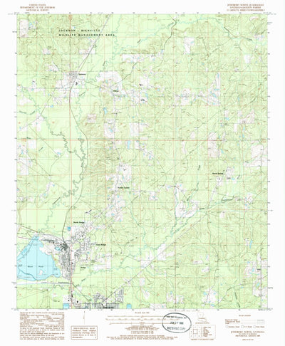 United States Geological Survey Jonesboro North, LA (1985, 24000-Scale) digital map