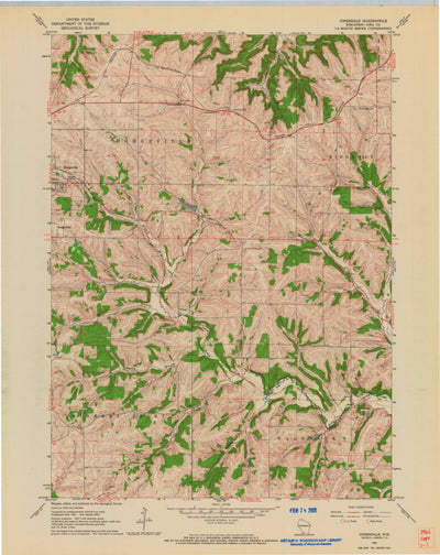 United States Geological Survey Jonesdale, WI (1962, 24000-Scale) digital map
