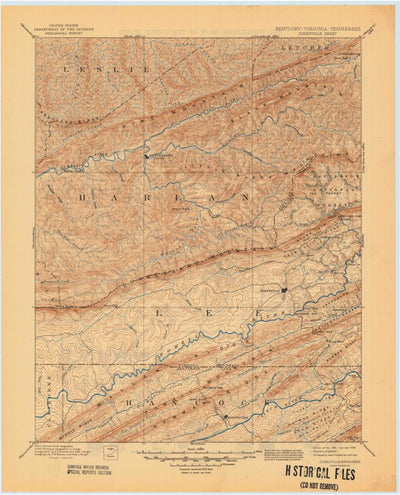 United States Geological Survey Jonesville, KY-VA-TN (1891, 125000-Scale) digital map