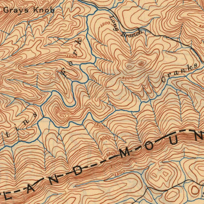 United States Geological Survey Jonesville, KY-VA-TN (1891, 125000-Scale) digital map