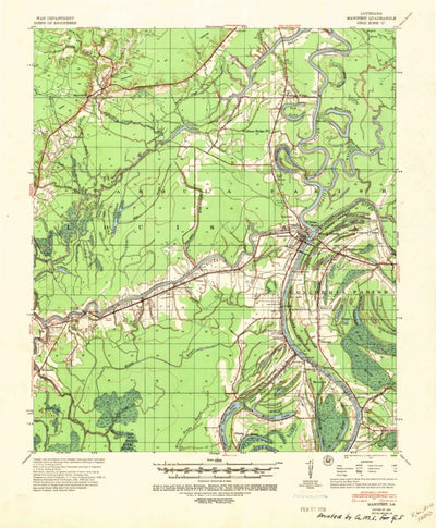 United States Geological Survey Jonesville, LA (1941, 62500-Scale) digital map