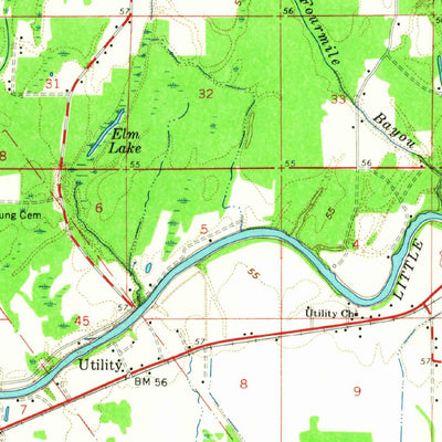 United States Geological Survey Jonesville, LA (1960, 62500-Scale) digital map