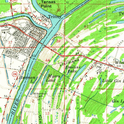 United States Geological Survey Jonesville, LA (1960, 62500-Scale) digital map