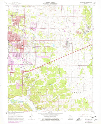 United States Geological Survey Joplin East, MO (1963, 24000-Scale) digital map