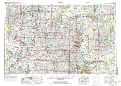 United States Geological Survey Joplin, MO-KS (1954, 250000-Scale) digital map