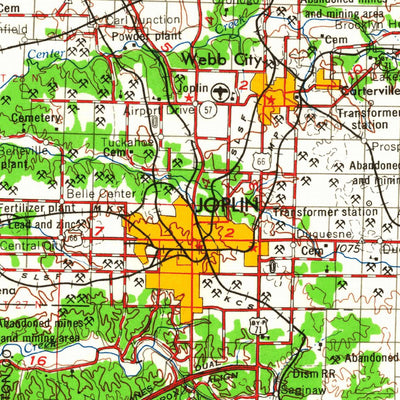 United States Geological Survey Joplin, MO-KS (1959, 250000-Scale) digital map