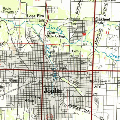 United States Geological Survey Joplin, MO-KS (1986, 100000-Scale) digital map
