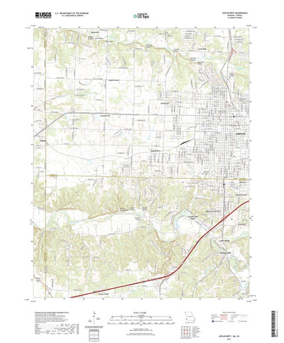 United States Geological Survey Joplin West, MO (2021, 24000-Scale) digital map
