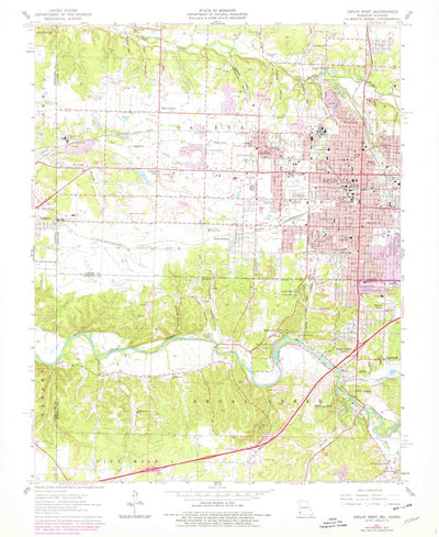 United States Geological Survey Joplin West, MO-KS (1962, 24000-Scale) digital map
