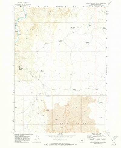 United States Geological Survey Jordan Craters North, OR (1969, 24000-Scale) digital map