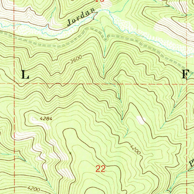 United States Geological Survey Jordan Creek, ID-MT (1966, 24000-Scale) digital map