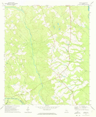 United States Geological Survey Jordan, GA (1970, 24000-Scale) digital map