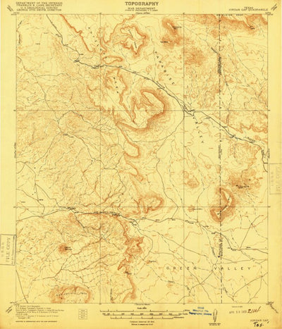 United States Geological Survey Jordan Gap, TX (1918, 62500-Scale) digital map
