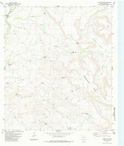 United States Geological Survey Jordan Gap, TX (1983, 24000-Scale) digital map